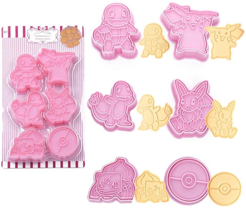 YongHang 6-delige koekjesvormset 3D-koekjesvormpjes Kinderen Herbruikbare