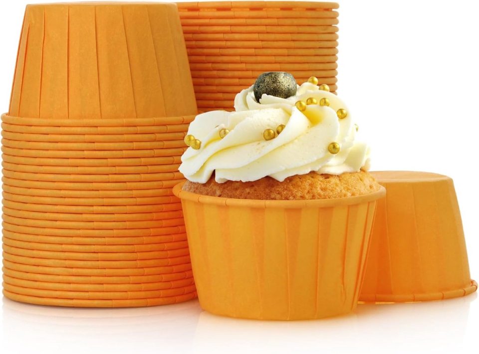 Imperatoris Cupcake vormpjes papier Set van 50 Oranje 4 cm
