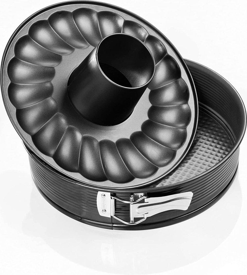 Zenker springvorm met scharnier en savarinbodem Black 18 cm