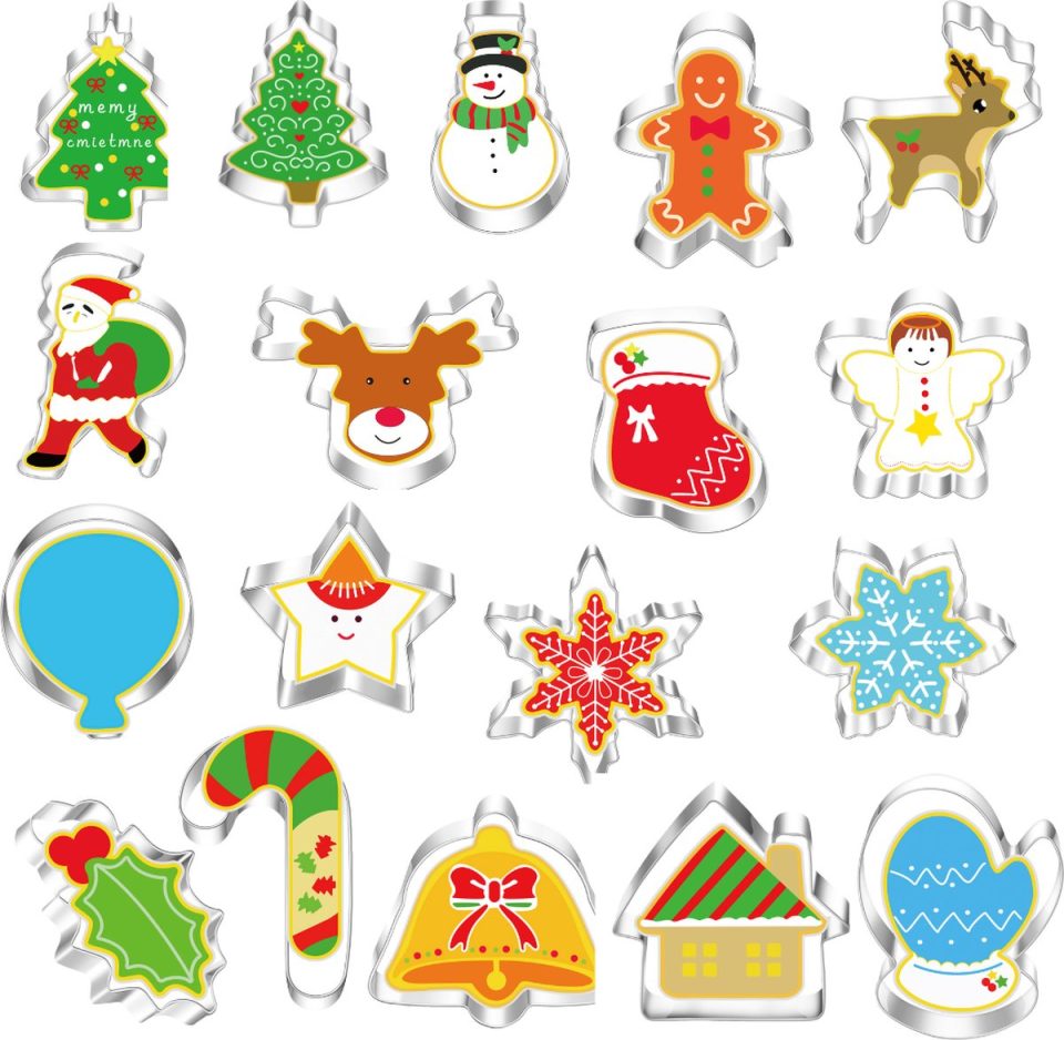 Winkrs uitsteekvormpjes Kerst Set (18 stuks)