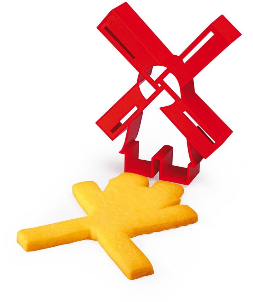 phil goods Windmolen Souvenir & Koekjesvorm in rood