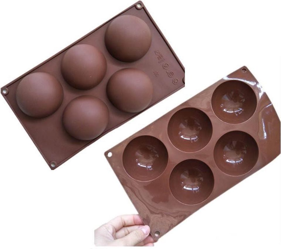 ProductGoods siliconen bakvorm Halve Bollen Halfrond Rond (5 stuks)