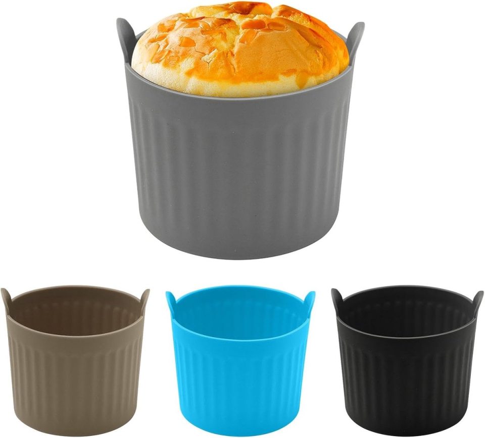 Ecteatoy 4-pack Airfryer siliconen bakvormen ovenrek