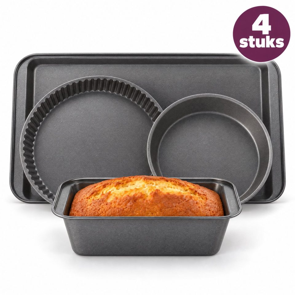 Levano Bakvormen Set van 4 Bakplaat voor Oven