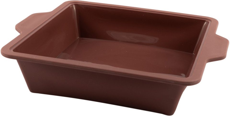 Point-Virgule taartvorm vierkante uit platinum silicone Vintage Maroon