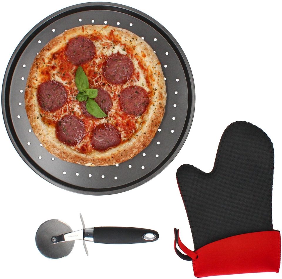 MamboCat 3-delige pizzabakenset tava 1X bak