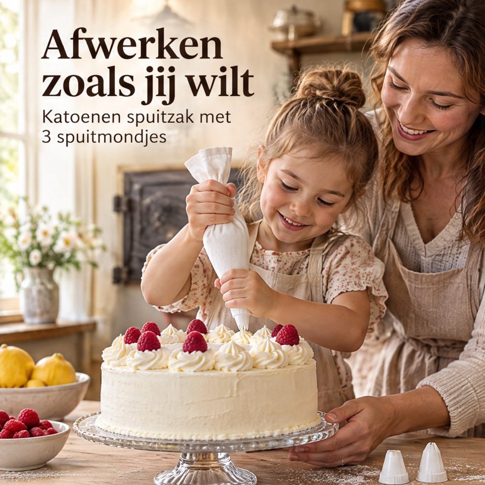 Cheqo spuitzak met 3 Spuitmondjes