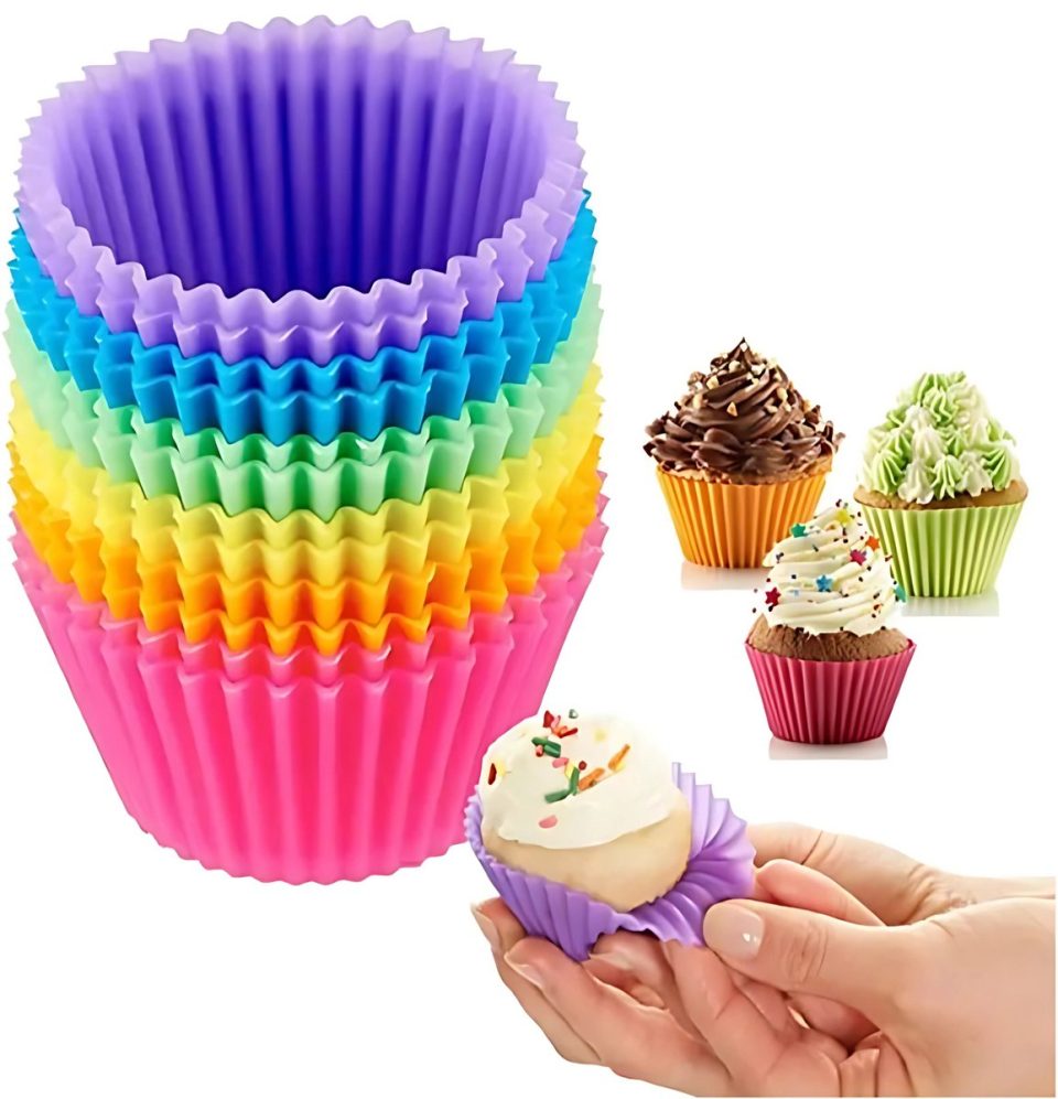 Vatesi Gekleurde Cupcake Vormpjes (24 stuks)