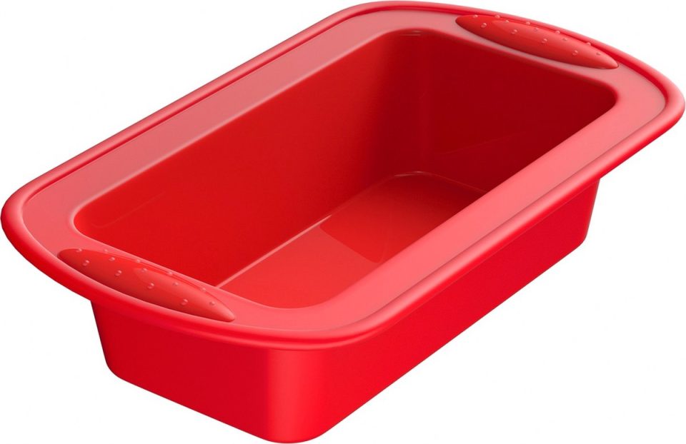 Intirilife bakvorm van silicone in Rood 27,3 x 14,7 x 6,5 cm 22 x 9,7 x 6,3 cm