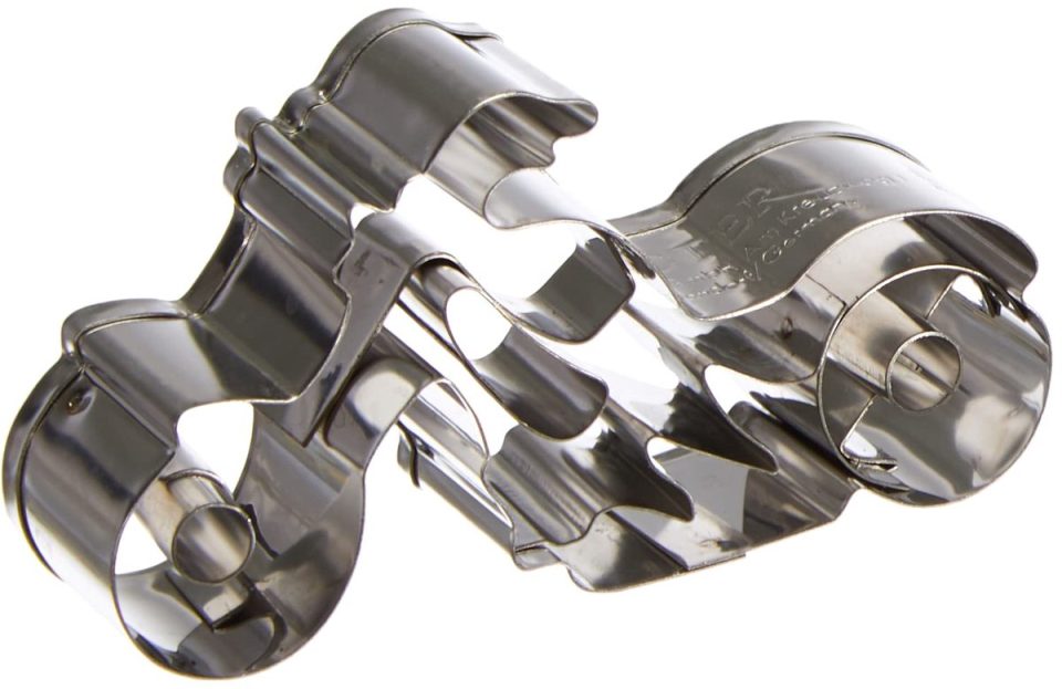Städter 199880 Koekjesvormer, motorfiets roestvrij staal zilver 7 cm