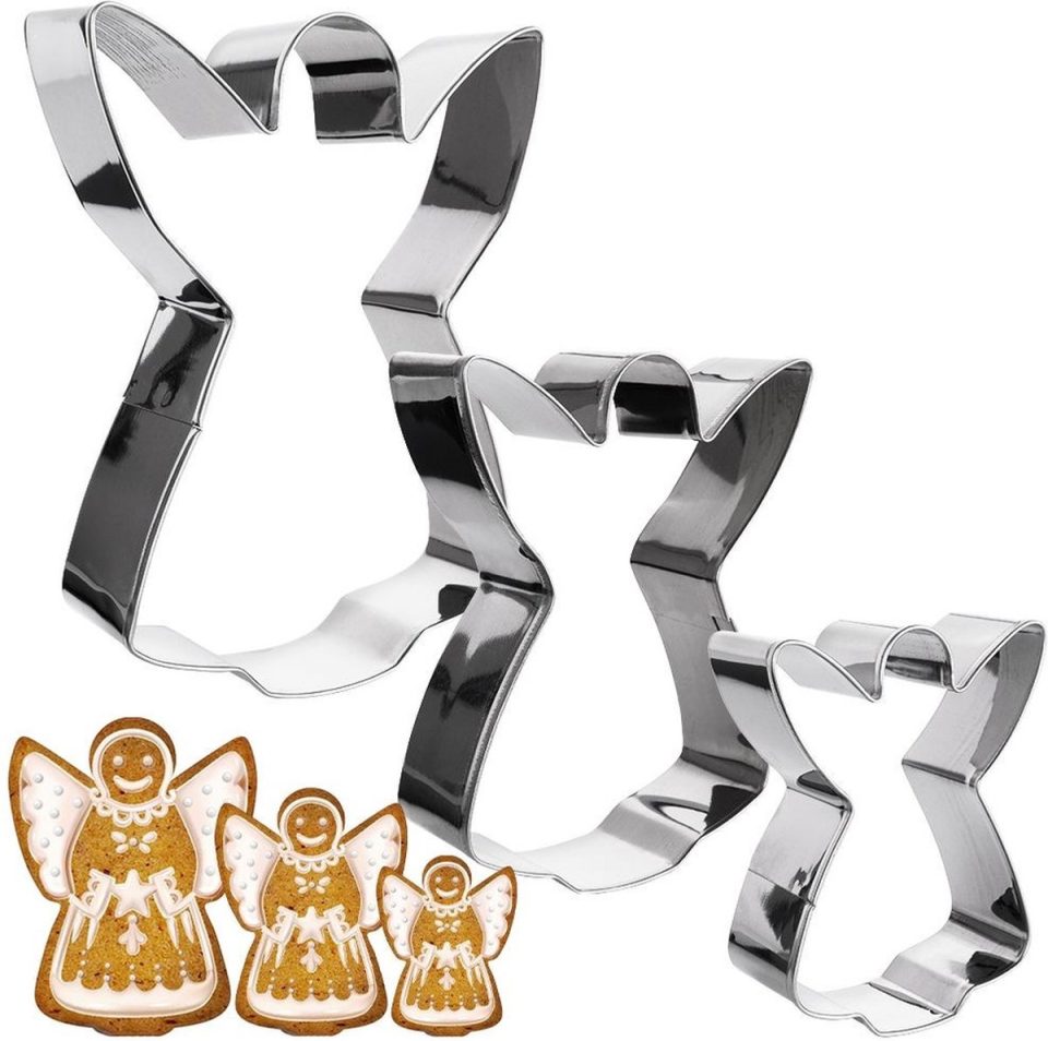 La Cucina Koekjessnijders Edelstaal Engel 12 cm (3 stuks)