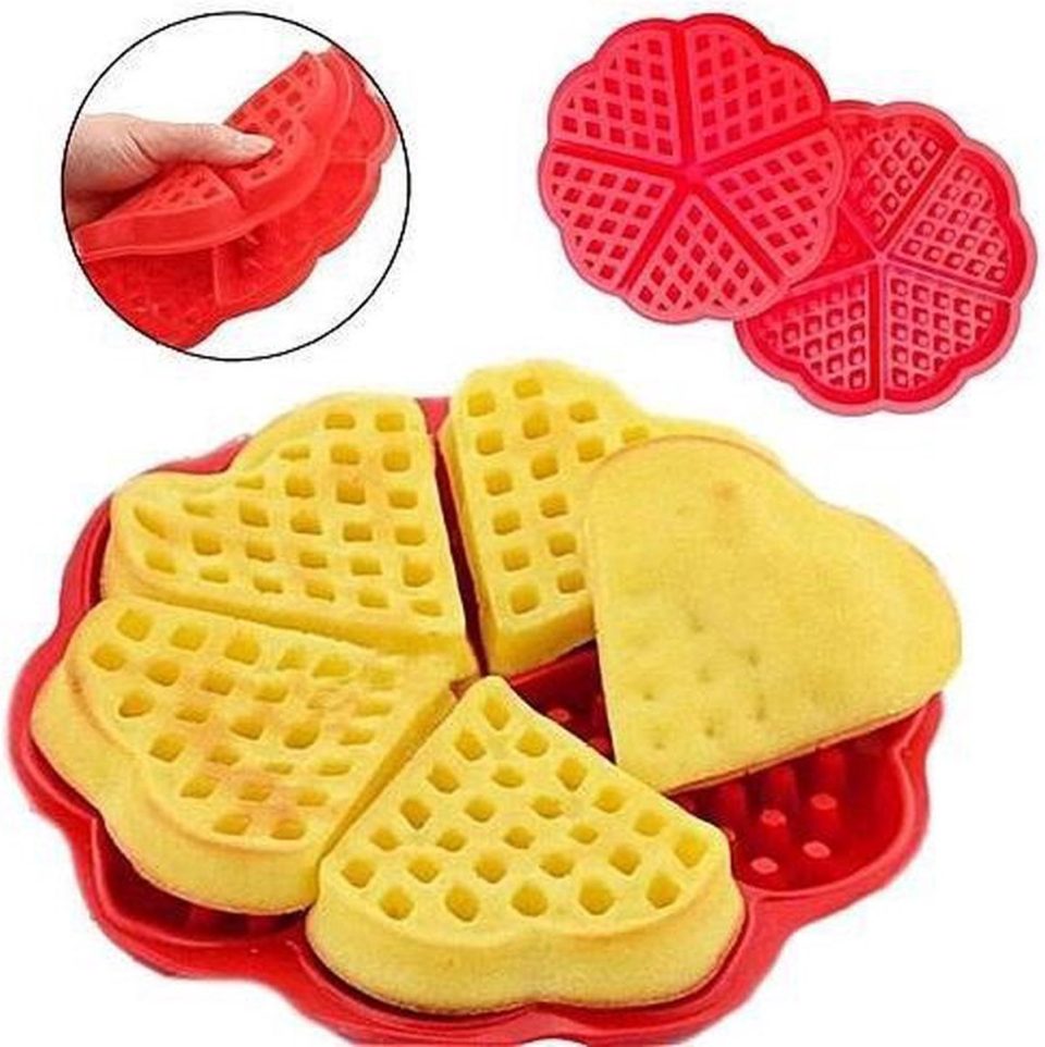 Heble® *** Hartjes Vorm Wafelmaker Rood