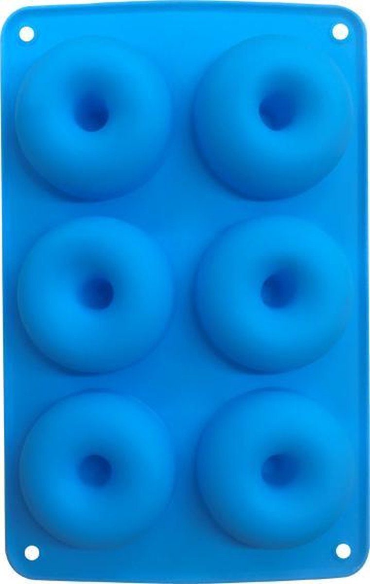 Wdmt Siliconen bakvormen donuts van Blauw 17,5 x 27,5 x 3,5 cm