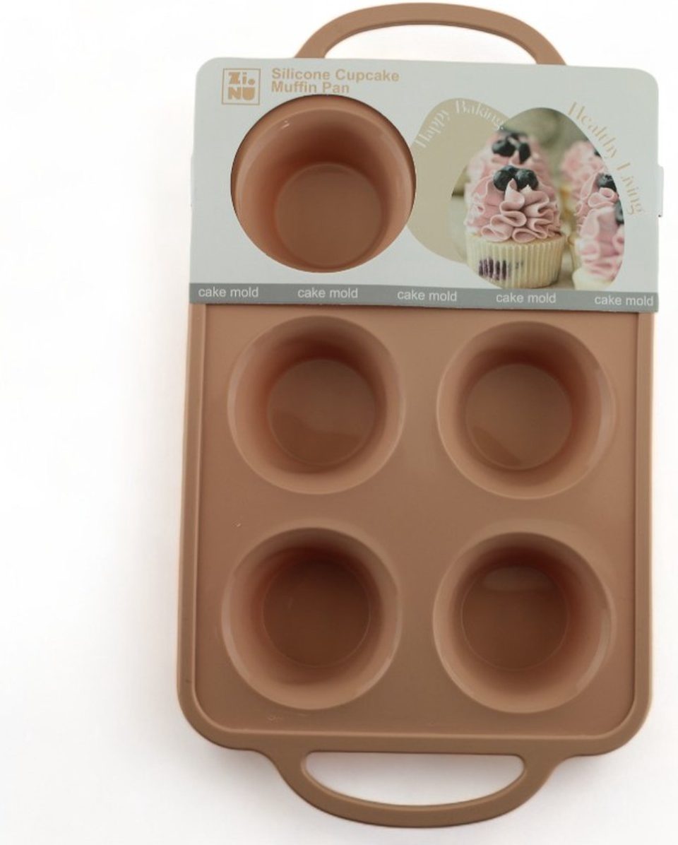 Snl Home siliconen bakvorm Cupcake Muffin met 6 vormpjes (Silicone) 26,4 x 18,3 x 4 cm