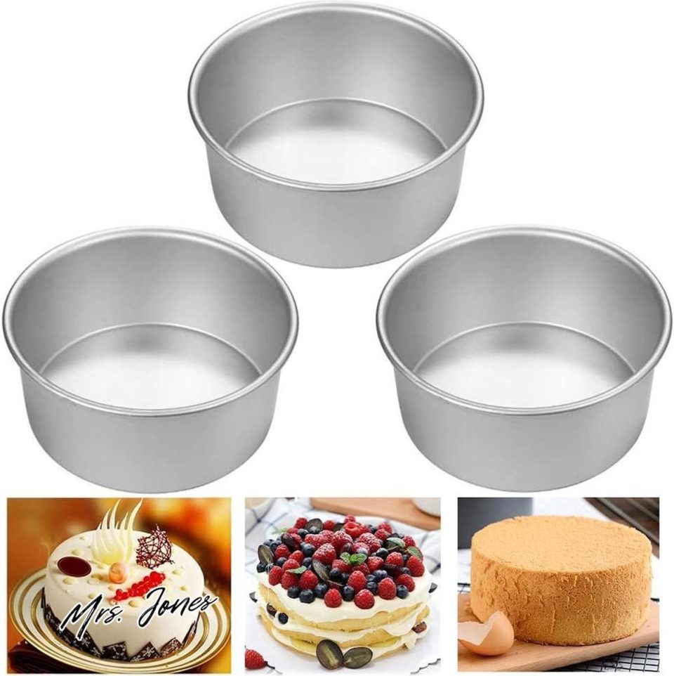Mrs. Jones Aluminium ronde cakepan vaste basis bruin 152 cm (3 stuks)