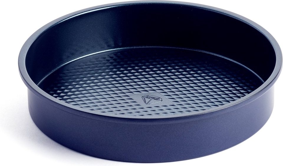 Blue Diamond cakevorm PFAS-vrije antikleeflaag Blauw 22 cm