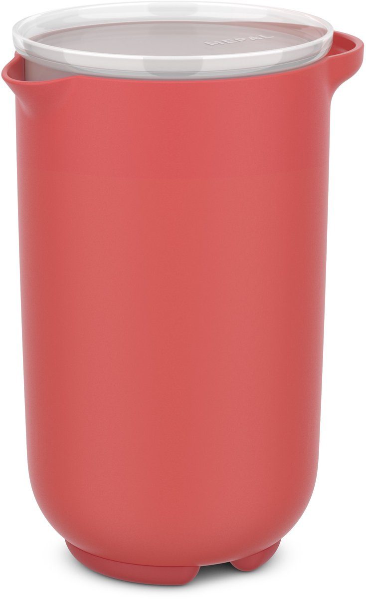 Mepal Mixbeker met deksel Chef it Past in de koelkastdeur Magnetron- en Bakspullen Coral 1 l