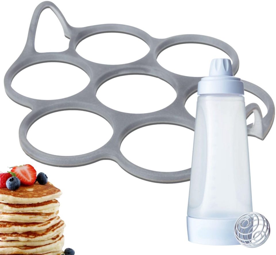 Ibenzoa Siliconen Kookvorm en Pannenkoekendispenser Set