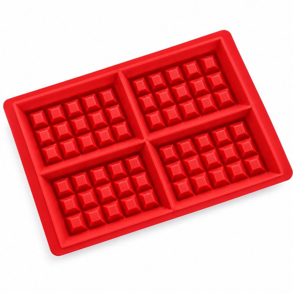 BukkitBow Siliconen Wafelvorm voor Oven Rood