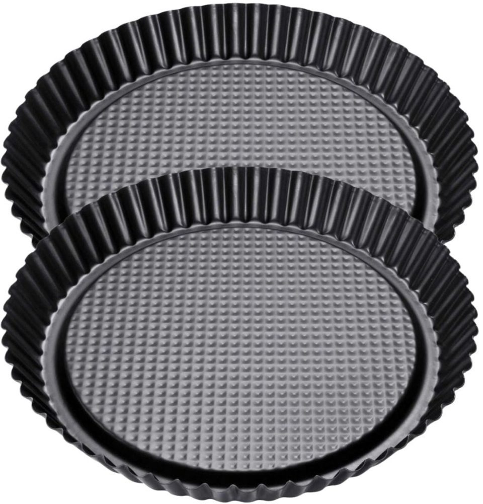 Zenker Set van 2 Omgekeerde taartvormen Black Metallic 28 cm
