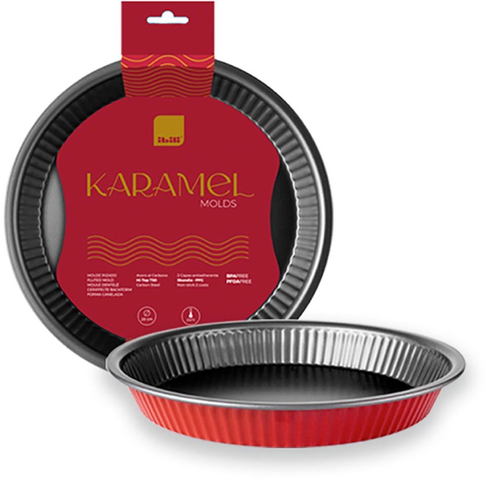 Ibili bakvorm Karamel Rood 28 cm