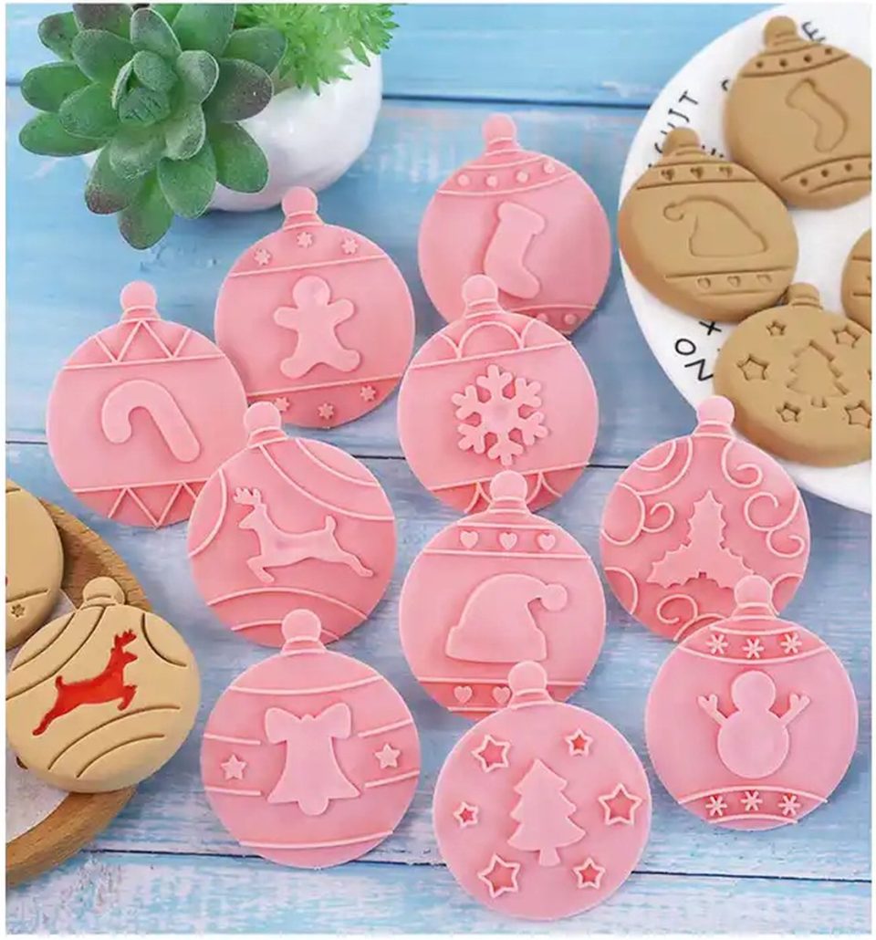 Without lemon Set van 10 Kerstballen Koekjes vormen Cookie Cutter