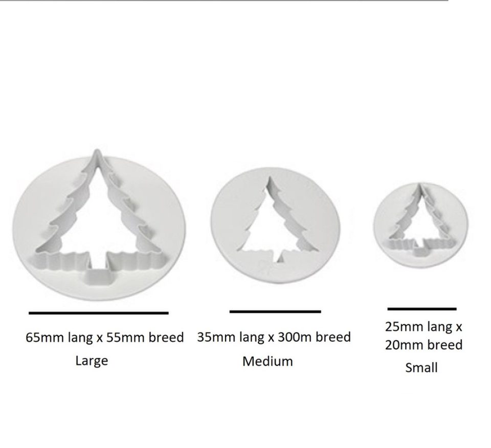 PME uitsteker Kunststof kerstboom set van 3 Arts&Crafts