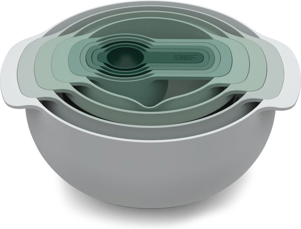 Joseph Joseph Editions Sage Nest 9 Plus Mengkommen Set van 9 Grijs Groen