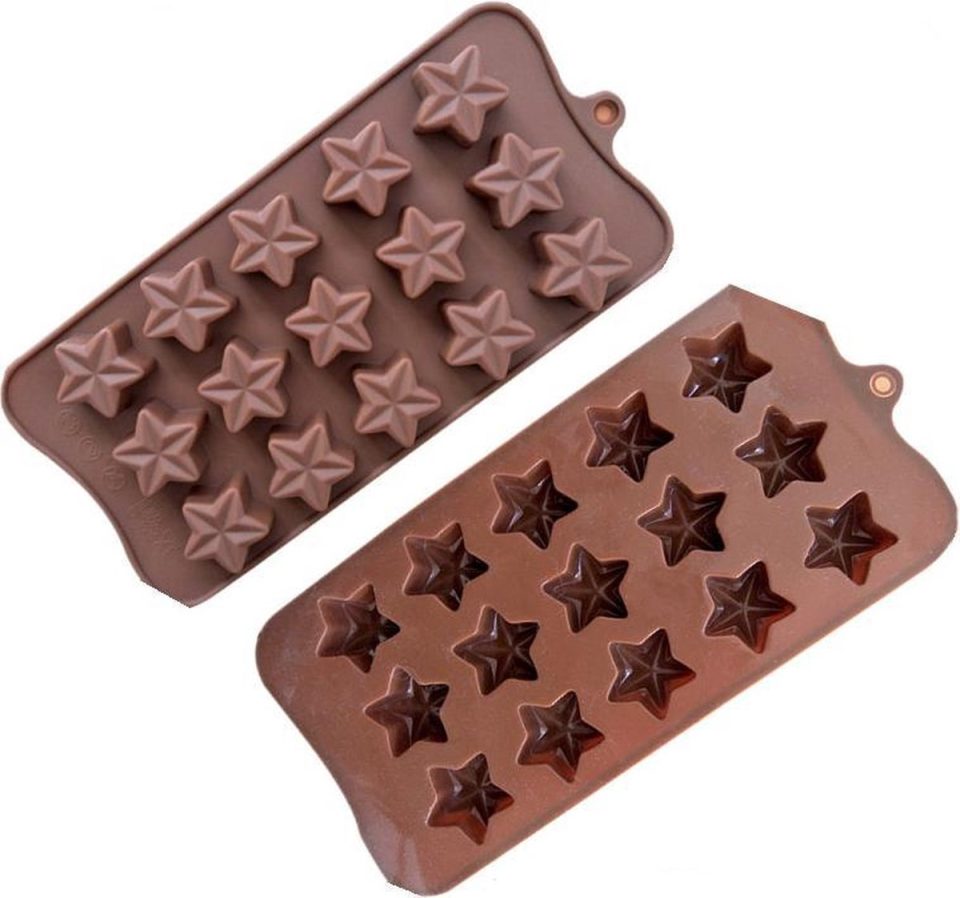ProductGoods siliconen bakvorm Bonbonvorm Chocoladevorm Sterren Bakvormen (15 stuks)