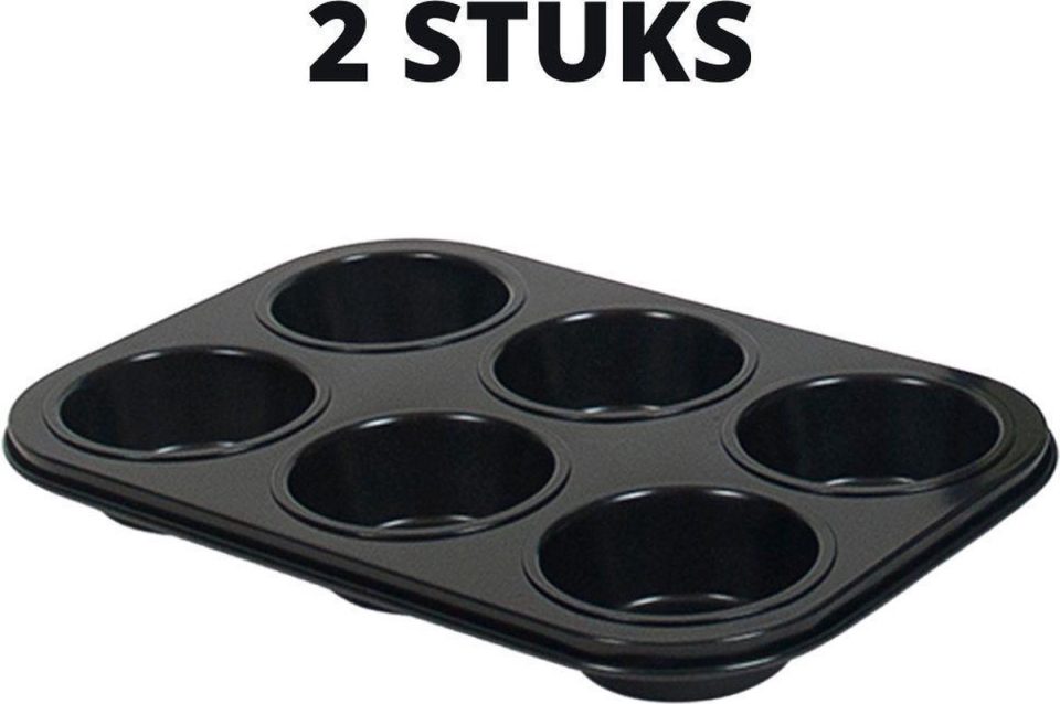 Orange85 Cupcake Vormpjes voor 12 Muffins Zwart