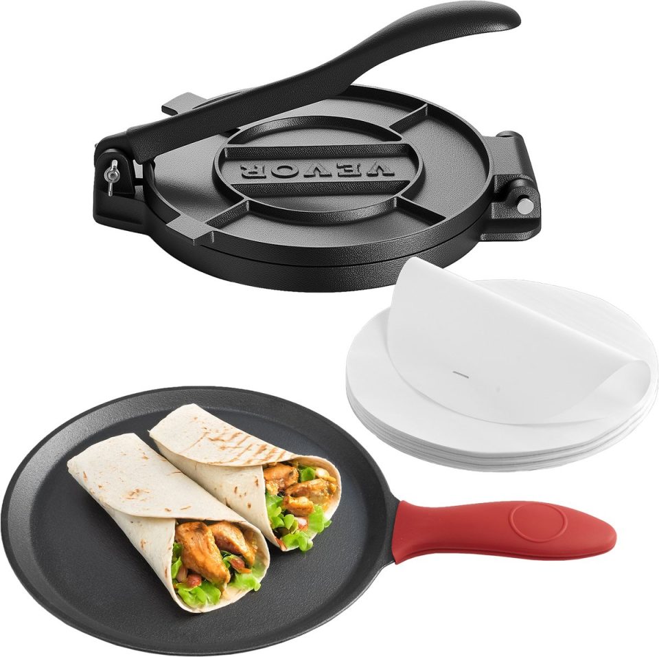 Vevor Tortilla Press Taco Chapati Maker Deegmaker 25 cm