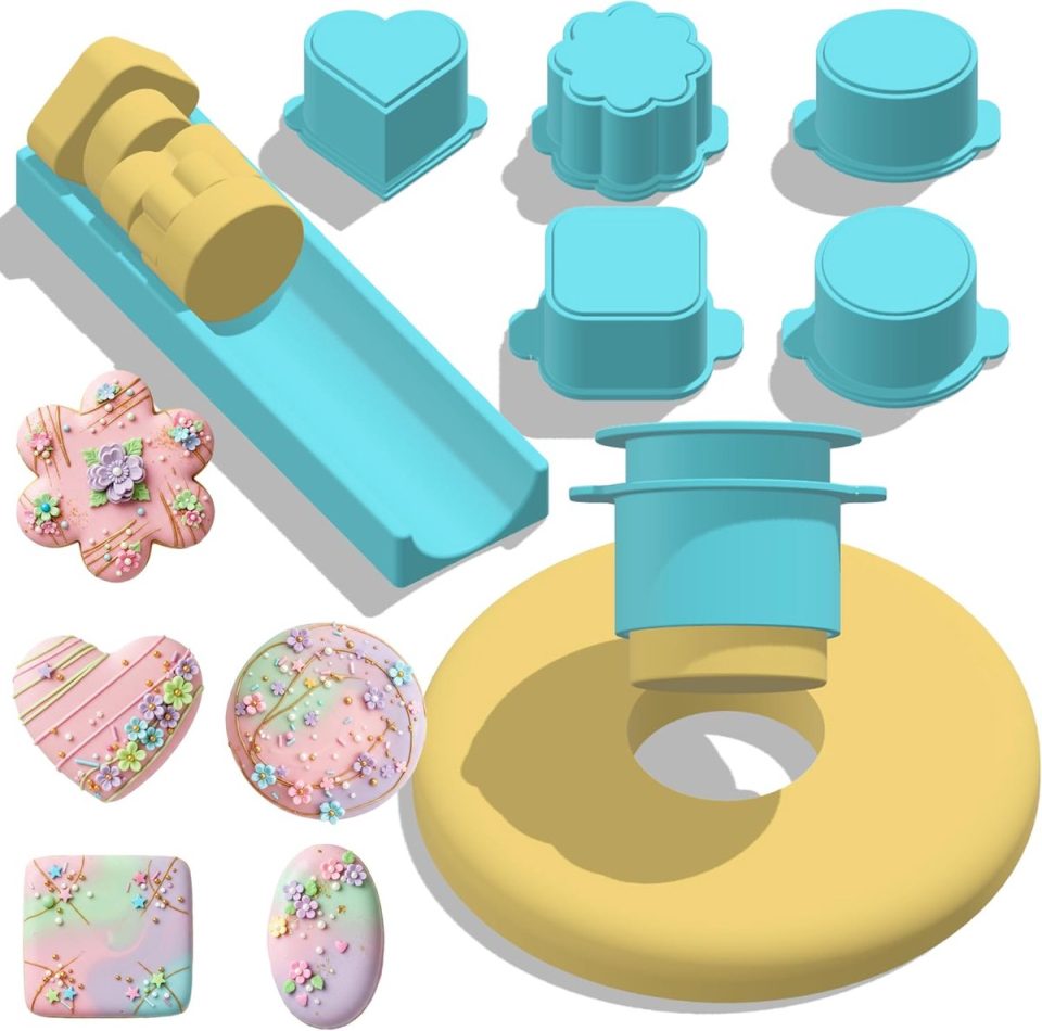 Daity 1 set Cake Pop-vormenset met 7,87-inch bakplaat 5-delig