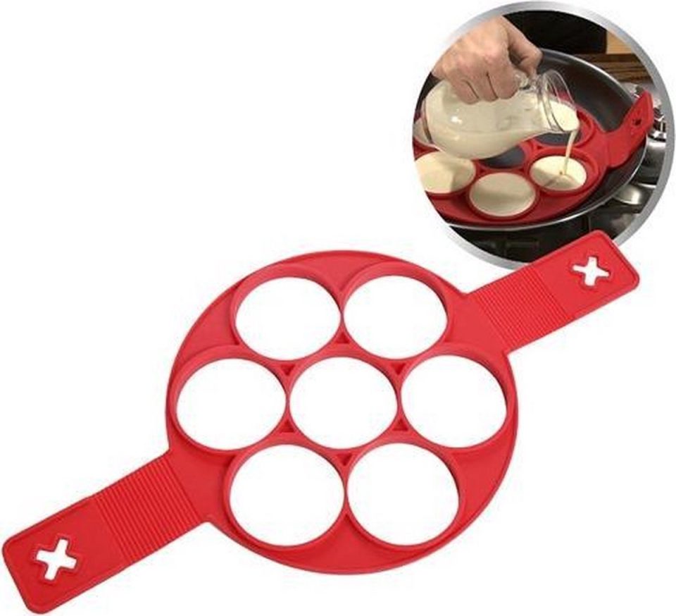 Knaak Pannenkoeken- & Poffertjesmaker Ø5.5cm Rood