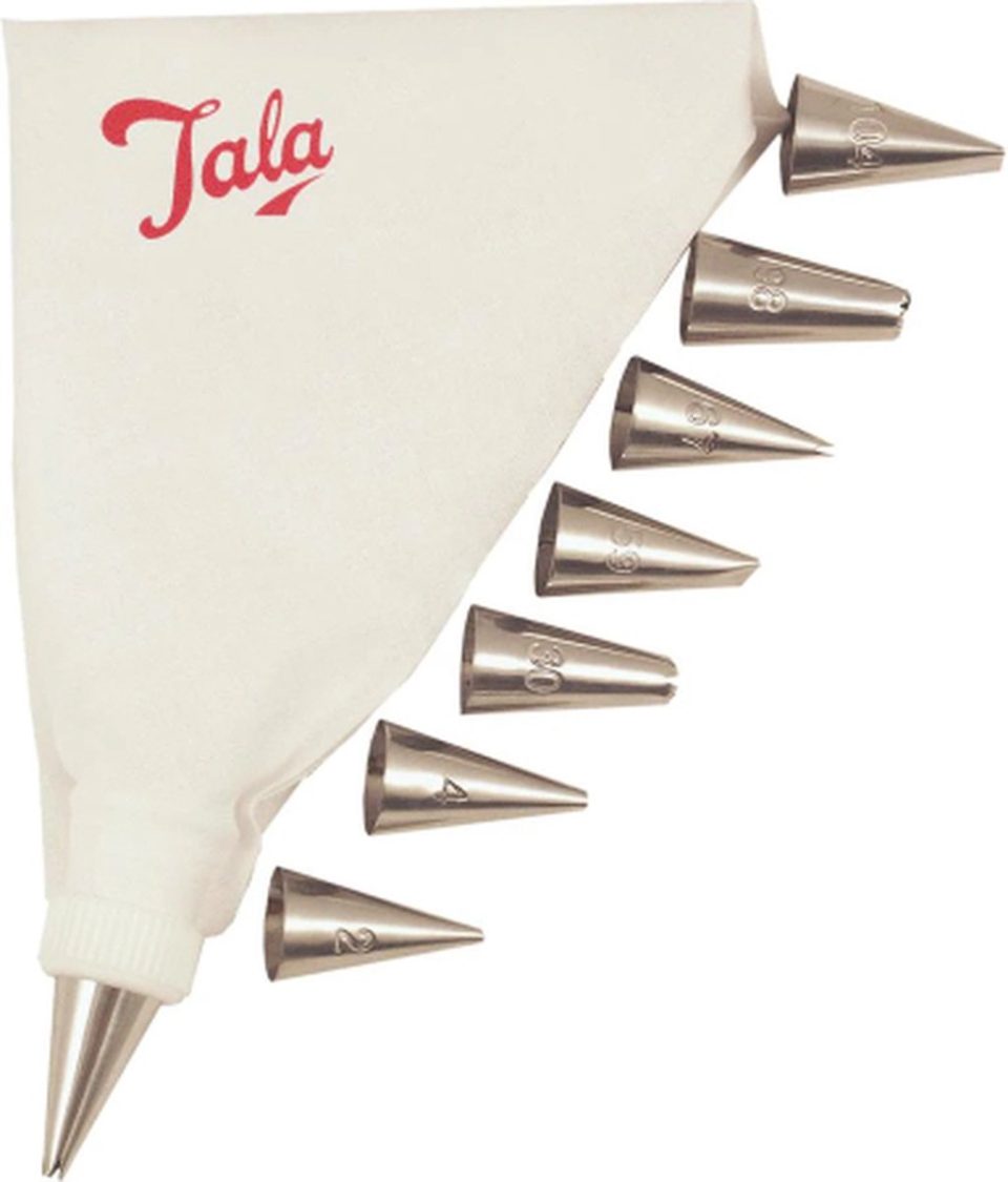 Tala spuitzak met 8 Spuitmondjes Wit