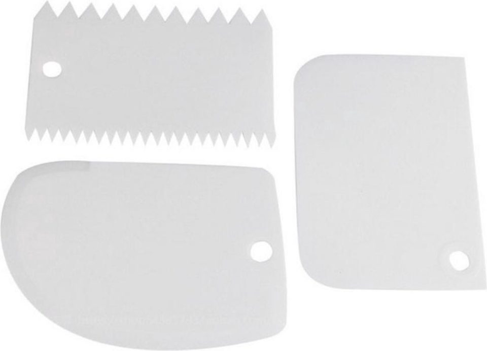 Heble® "Set van 3 Deegschrapers Wit