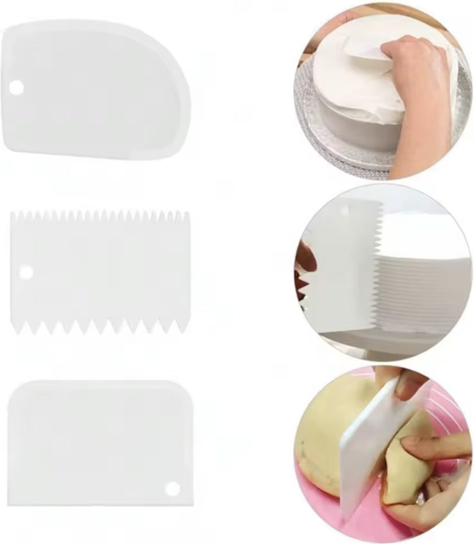 Chpn taartschraper 3-Delig Wit 8 cm
