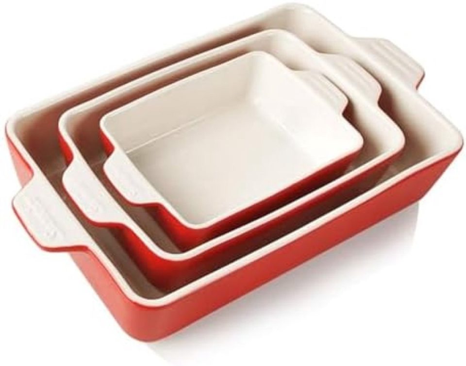 PromoHome Keramische Ovenschaal Set 3-delige