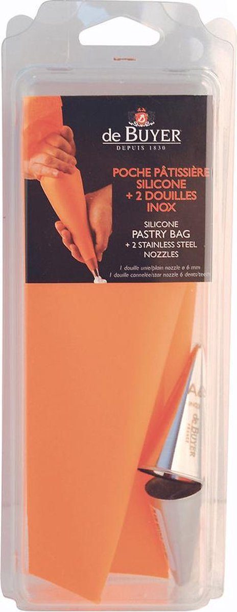 DeBuyer spuitzak silicone incl. 2xspuit 40 cm