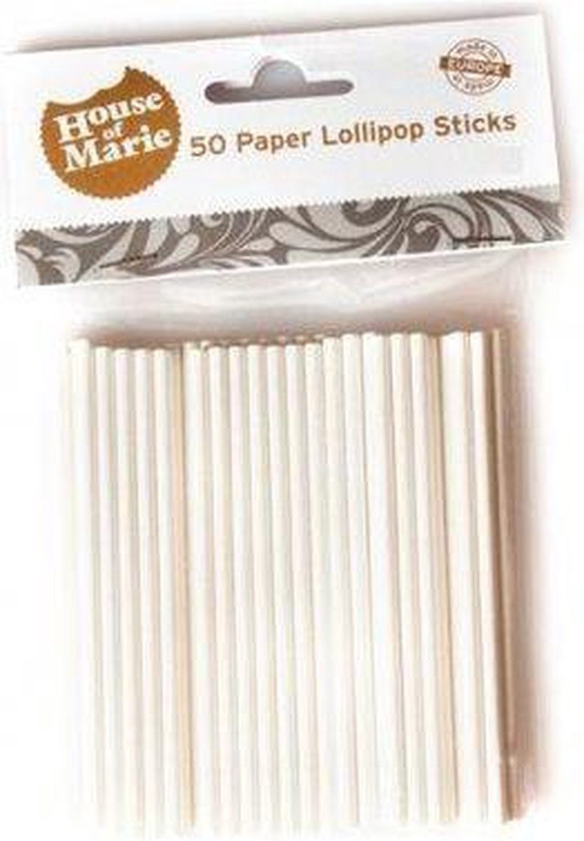 House of Marie Papieren Cakepop / Lollipop stokjes 10 cm (50 stuks)