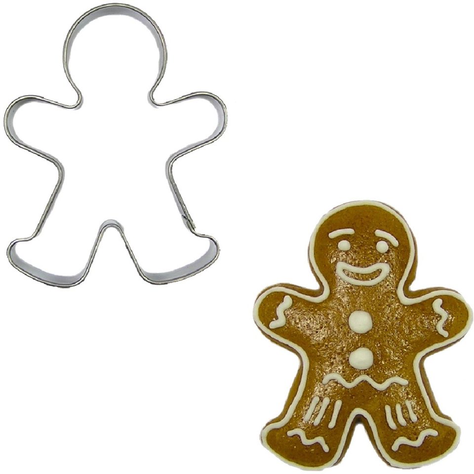 Brand New Cake uitsteekvorm Gingerbread Man RVS 4 cm