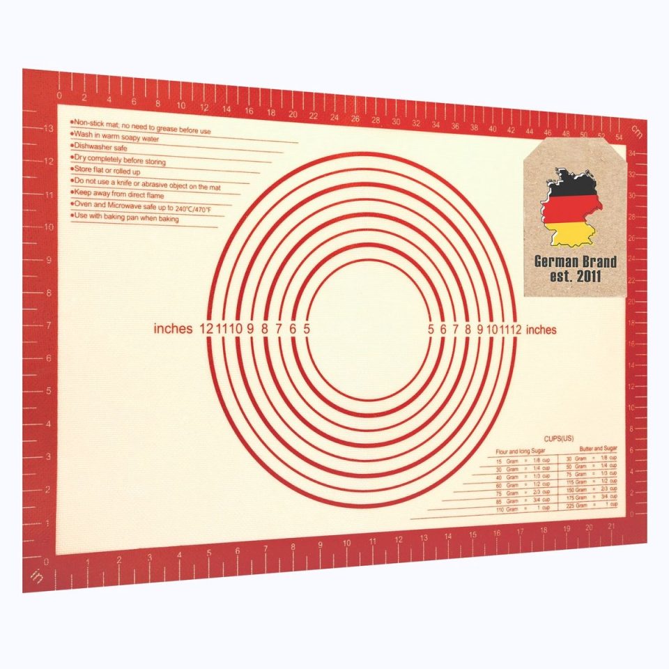 Intirilife bakmat herbruikbare siliconen in roodbruin 40 x 60 cm