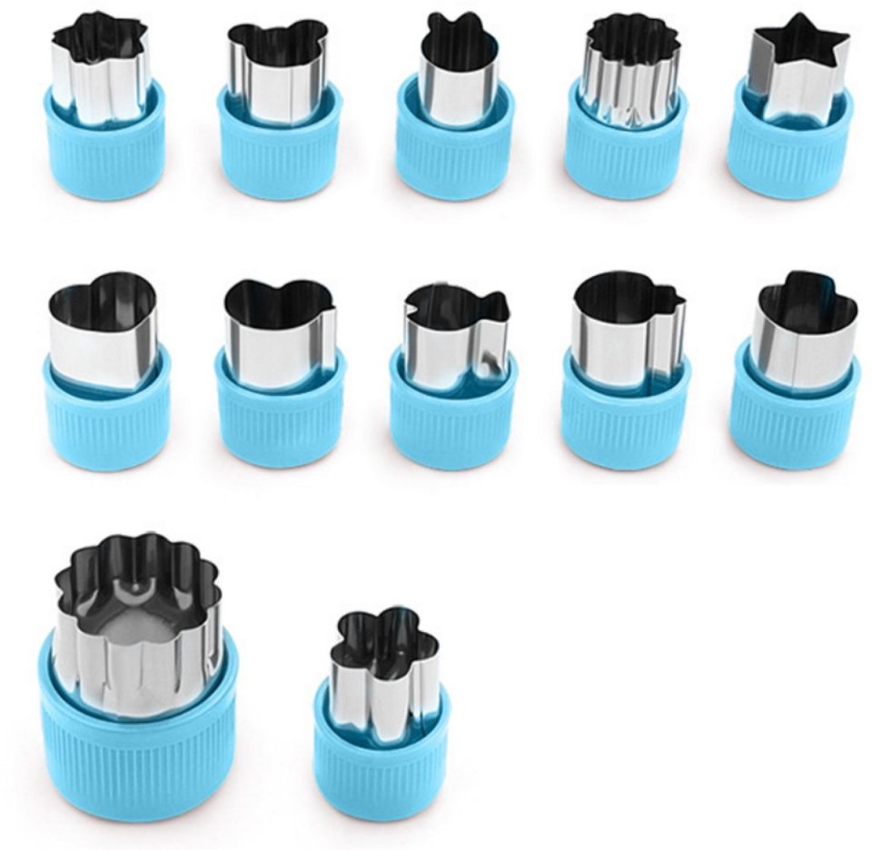longziming -Uitsteekvormpjes Set Blauw (12 stuks)