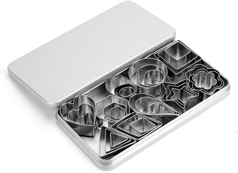 Famanu Mini koekjessnijder set 30 geometrische vormen voor bakken
