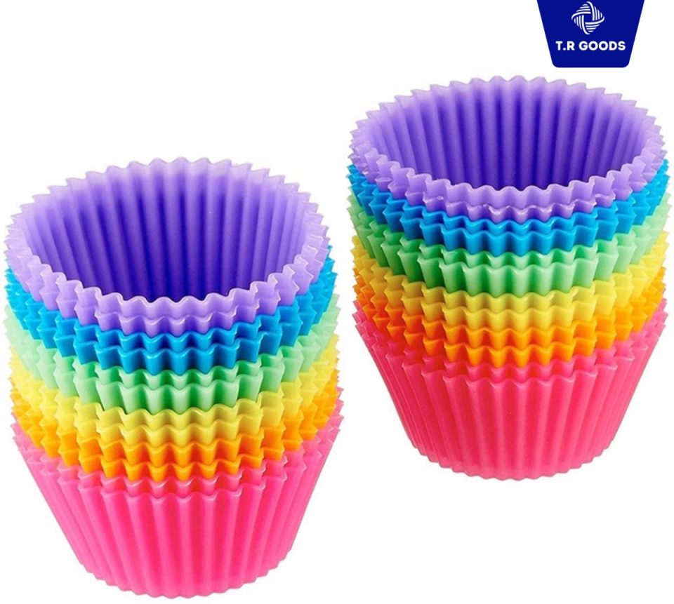T.R Goods muffinvormen t.r. Goods Siliconen Set van 24 Ø 7 cm