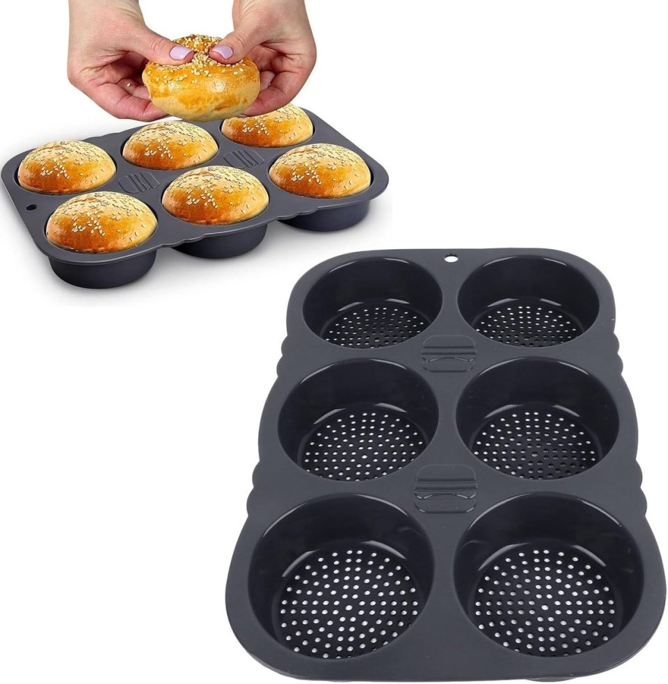 JGS Siliconen Bakvormen Voor Perfecte Hamburgerbroodjes