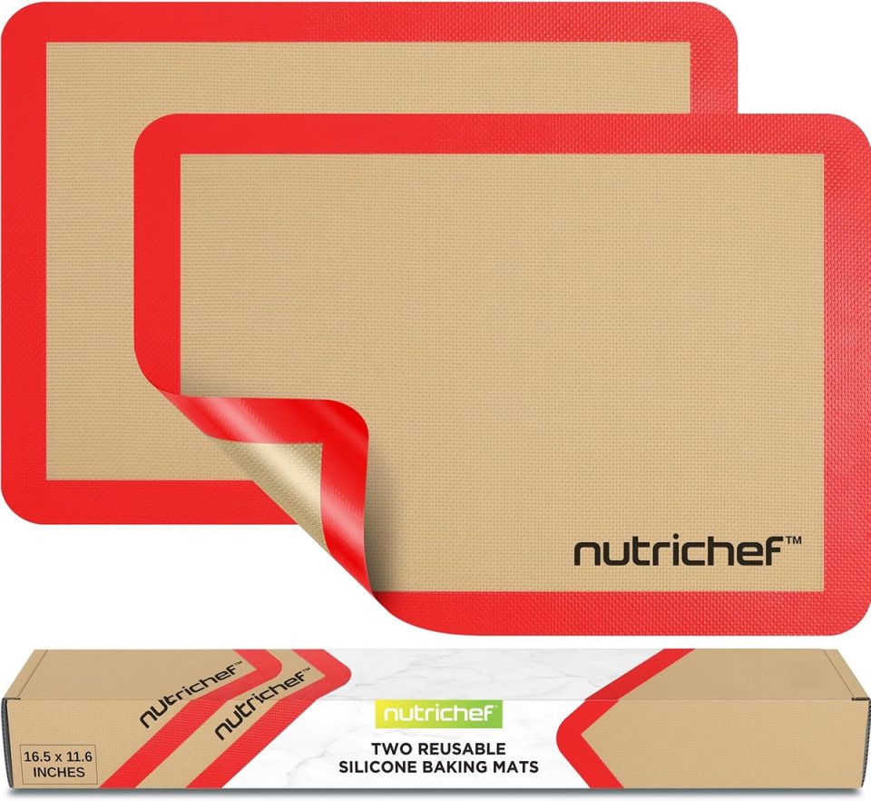 Nutrichef bakmatten Siliconen 2-delig Rood