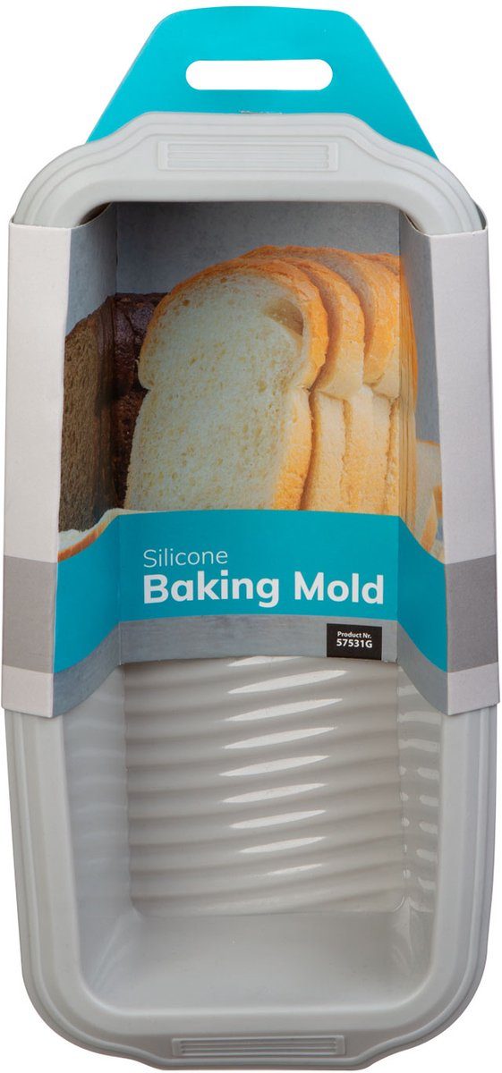 Bewello bakvorm Siliconen Cake grijs 27,5 x 12,5 x 6,2 cm (1 stuks)