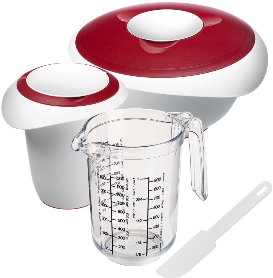 Westmark Bakset 4-delig wit rood transparant