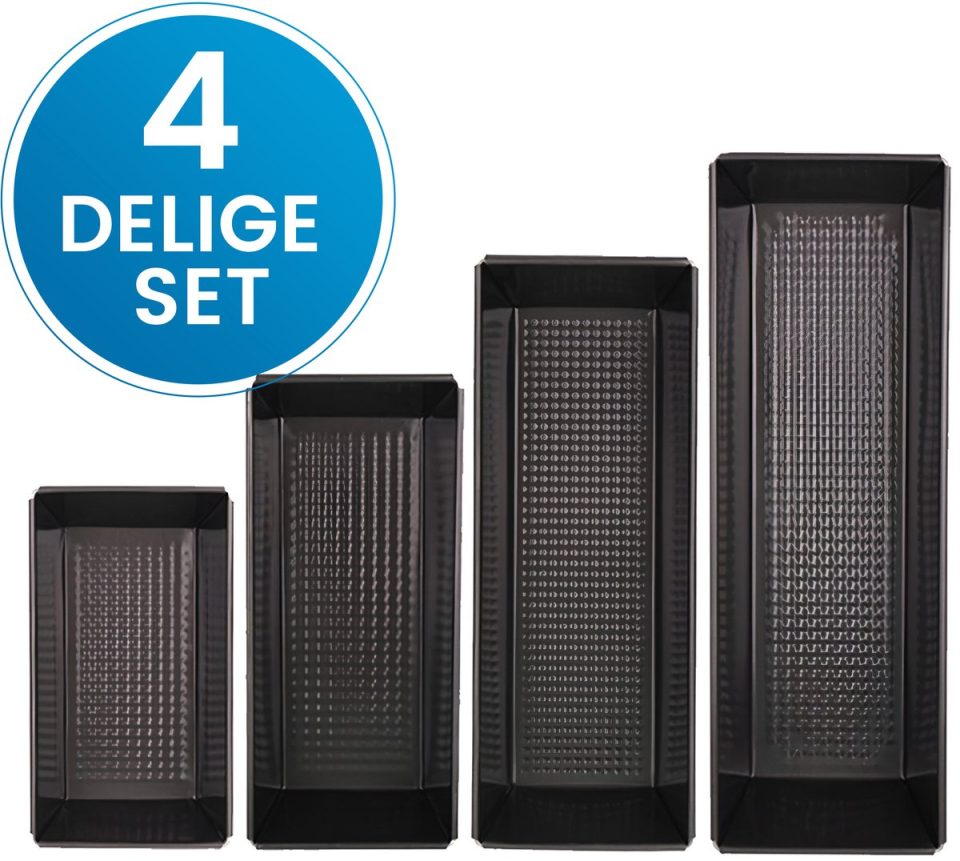 JVS Products cakevormen 4 Delige Zwart 35 cm