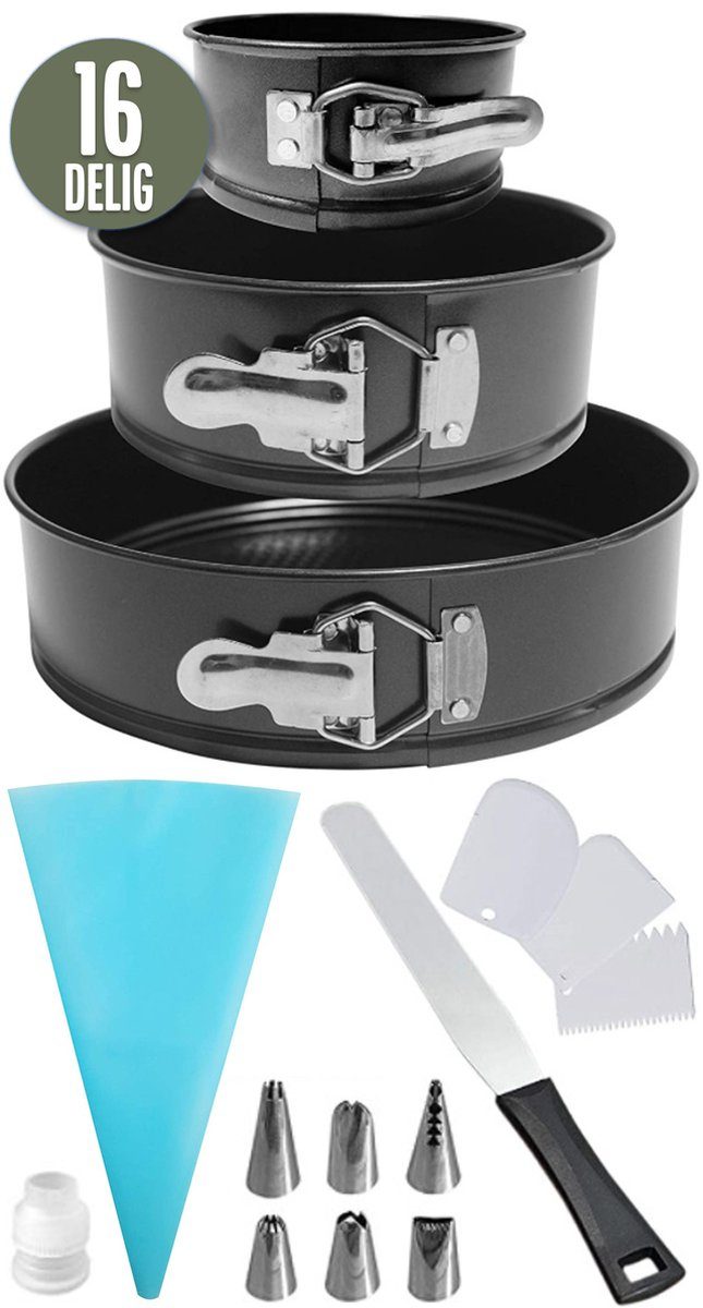 Coock springvorm 16-delig Ronde Set 22 cm